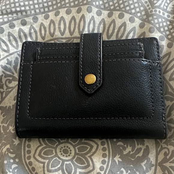 Fossil Black Leather Wallet - Picture 1 of 3